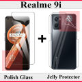 Realme 9i Polish Glass Screen Protector + Back Jelly Protector Poly Transparent Edge To Edge Sides Coverage For Realme 9i. 