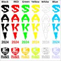 Saki Cricket Bat Stickers Complete Set for all Type of Classic Cricket Bats Good Quality Bat Stickers All Colors Available. 