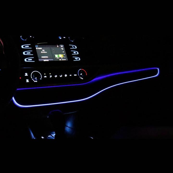Car Blue LED Central Control Instent Panel Ambient Light for Toyota Highlander 2013 2014 2015 2016 2017 2018 2019