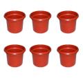 Pack of 6 Medium 7 inch inch flower pots for flowers and plants growing outer dia 7 inch, height: 6 inch. 