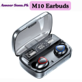 M10 Air buds Wireless Bluetooth EarBuds Stereo Earphones with Power bank Bluetooth Ear phone Ear Buds Airdots Premium Quality For All Smart Phones. 