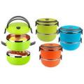 Stainless Steel Lunch Box - 2 Layers - Multi Colour By EverGreen Store Karachi. 