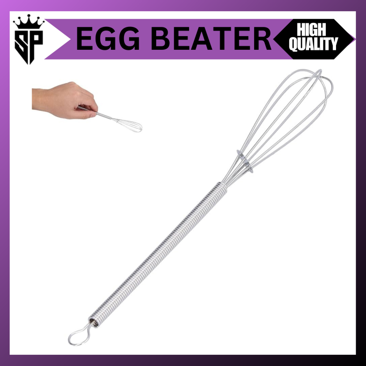 SP Dealz Hand Mixer Electric 1Pc Multifunctional Rotary Manual Egg Beater Mixer Mini Kitchen Egg Whisk Bake Tool Egg Agitator Metal Eco-Friendly Egg Mixer (Size : 18 * 2.5cm)