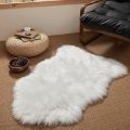 Faux Sheepskin Rug Ivory White Sheep Foot Door Mat Rug 2ft x 3ft. 