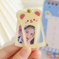 Kawaii DIY Photo Card Keychain Photo Frame Ancient Card Transparent Acrylic Disc Star Chasing Pendant School Stationery. 
