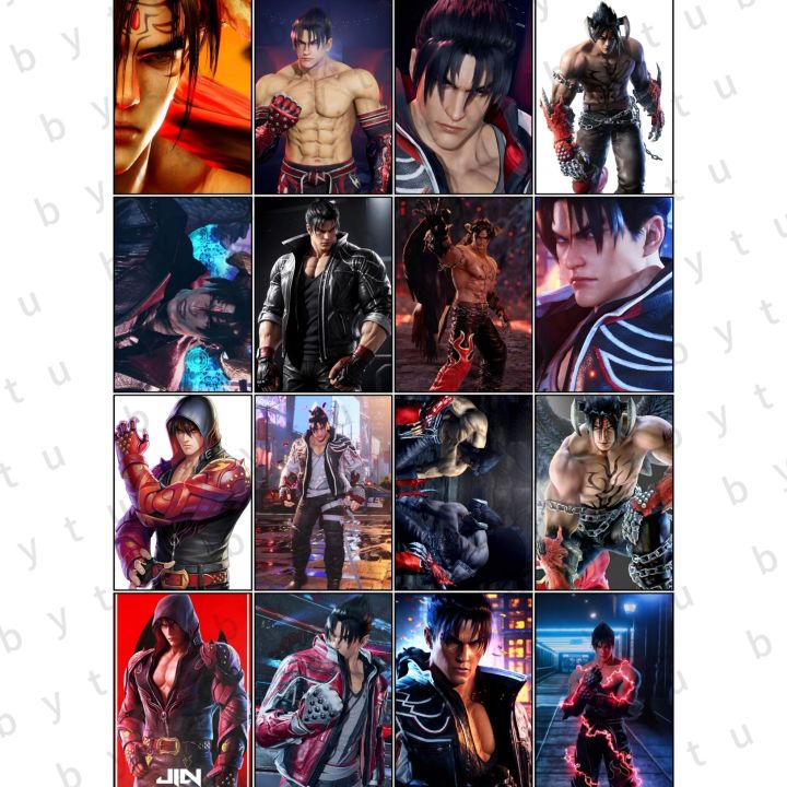 Jin Kazama Tekken 7 Uncut A5 Sticker Sheet For Video Games Enthusiasts Tekken Lovers Notebook Laptop Luggage DIY Crafts