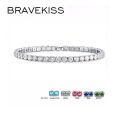 【Hengli jewelry story】BRAVEKISS 5 Color Fashioh Luxury Crystal Tennis Bracelet Zircon Beads Bracelet Bangle Chains Strand Bracelets for Women BUB0097. 