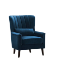 Modern Sofa Chair Khach One Seater Fabric  Blue Velvet Colour {Special Offer available}. 