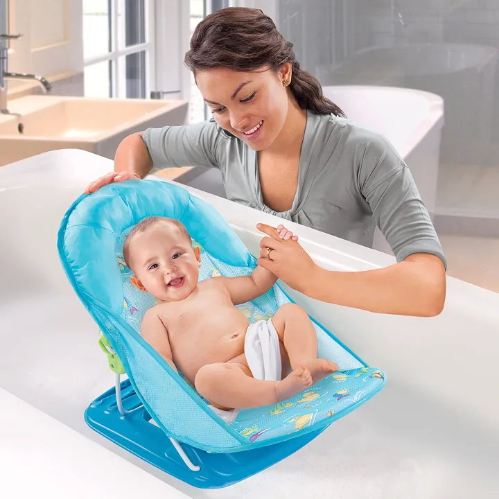 Baby%20Infant%20Luxurious%20Baby%20Bather%20with%20Pillow%20and%20Belt-Blue%20Color%20-%20Image%202