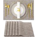 Pack of 6 Heat Proof washable Dining and Center Table Mat Set - (PVC Vinyl) - 12" x 18" INCH - Multi Colors. 