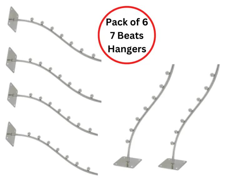 Metal%20Strong%20High%20Quality%20Wall%20Mount%20Cloth%20Hanger,%20Coat%20Hanger%20Stand%20for%20hanging%207%20Hangers%20-%206%20Pcs%20Hanging%20Hangers%20Stand%20-%20Image%202