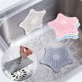Silicone Sink Drain Drainer Filter Five-Pointed Sea Star Drain Cover, Kitchen Rubber Sink Strainer, Hair Catcher, Drain Protector, Shower Sink Stopper, Leakage Filter for Kitchen and Bathroom. 