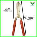 Hand Made Heavy Duty Gardening Shears with Anti-Slip Wooden Handles and Sharp Strong Kamani Razor-Sharp Blades - Advanced Geared Mechanism - Prune Your Garden in Comfort with Hedge Shears - 13.5" blade 23" full Body Size- Garden Plant Cutter. 