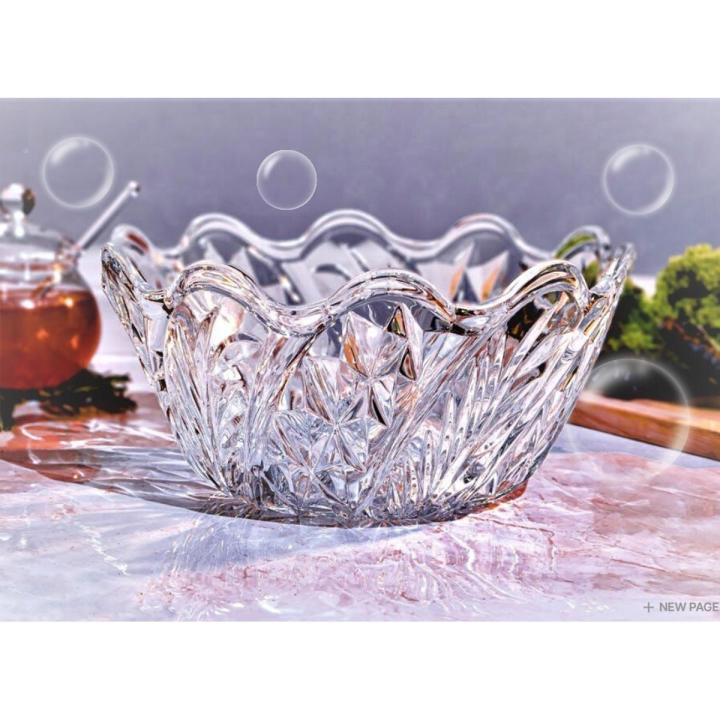 Floral Shap Glass Bowl (Small)/Elegant Floral Shaped Serving Bowl