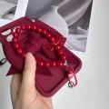 Tecno Spark Go 2024  Back Cover For Girls - Bow Tie Case With Fancy Key Chain - Chain bracelet Case. 