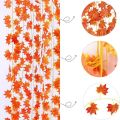 2.4m Artificial Maple Leaf String Autumn Home Decoration Leaves Garland Artificial Maple Leaves Vine Home Garden Decorations. 