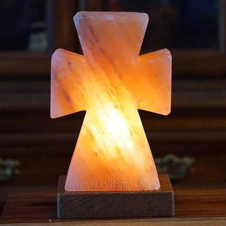 7 Color Changing USB Himalayan Salt Cross shape Lamp for Home Decoration, Pink salt lamp, Salt lamp bulb, Rock salt lamp, Asthma and Allergy Patients to Clean room Atmosphere. Glory Art
