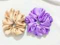 scrunch-it-up Premium Shamoz satin silk scrunchies, hair ties, hair ponies, high quality luxury silk scrunchies, large size anti- hair breakage, hair ties suitable for all occasions for both girls and women for long and short hair. 