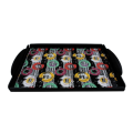 Urban Trends Magical Black Serving Tray - Trendy Rectangular Acrylic Trays with Abstract Pattern Design (Available in Large, Medium and Small Sizes). 