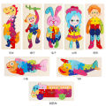 Puzzle children's woody intellectual development 3 three-year-old brains little boy and girl three-dimensional 1-2 toy early education. 