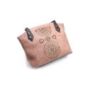 Peach Color Artificial Leather With Small Bunches Hand Bag BG-186. 