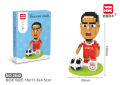 Wise hawk 2574-2645 Micro Particle Assembled Building Block Toys Football Series Star Player Decoration Children's Gift. 