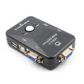 2 Port USB VGA KVM Switch Box For Mouse Keyboard Monitor Sharing Computer PC. 