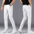 White Cotton Jeans Pants for Boys. 