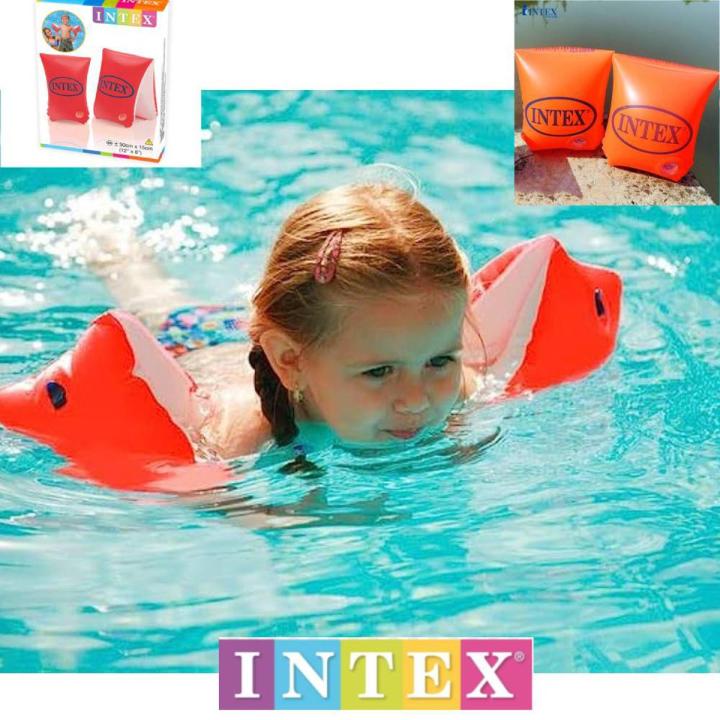 INTEX - Baby & Sons Swimming Armbands - Floating Arm Bands for Kids  Orange Swimming Arm Floats for Kids (2-5 Years)