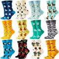【Happytree】 Cute Women Socks Cartoon Animal Food Fruit Socks Kawaii Funny Trendy Socks Happy Harajuku Casual Socks Autumn Spring Stocking. 