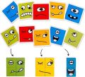 Emoji Wooden Puzzle Expression Cube, Magic Building Blocks Montessori Expressions Cubes IQ Educational Puzzles, SUMAIRS Puzzle Toys Gift for Kids. 