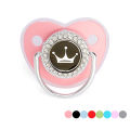 Crown Pacifier Girls Dummy Newborn Princess Baby Pacifier Holder Rhinestone Bling BPA Free Silicone Pacifier Baby Shower Gifts. 