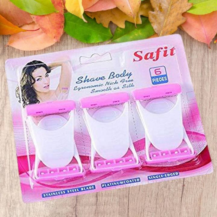 Safit 6 pcs Ladies Womens Girls Shaver Trimmer Bikini Razor soft -Hair removal razor for women