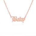 Stainless Steel Necklaces For Women Girl Angel Babygirl Princess Pendant Necklaces Gold Color Ketting Babygirl Collar. 