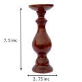 Wooden Candle Stand Set for Dining Table Elegant Table Decoration with Polished Finish, Available in Small, Medium, and Tall Sizes. 