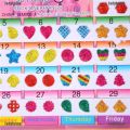 1Sheet Colorful Kid Crystal Stick Earring Sticker Kids Jewellery Party Toy Gift. 