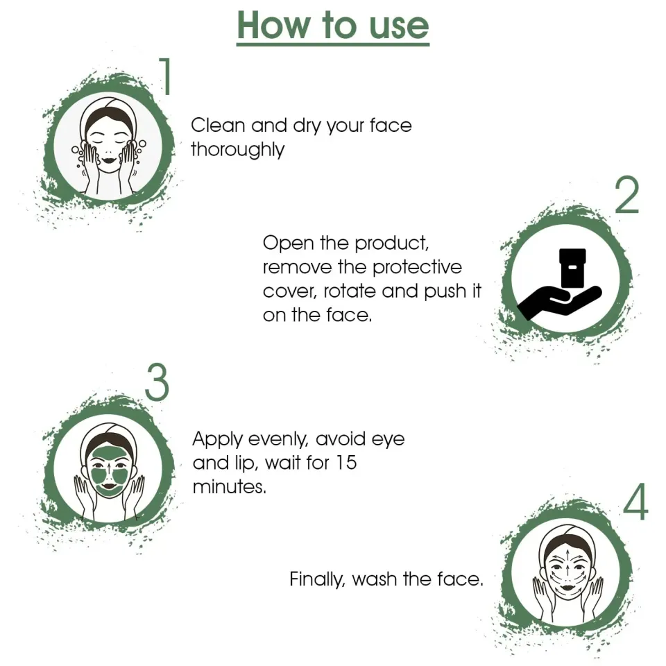 Imeago Creations Green Stick Clay Mask For Deep Cleansing & Tight Of Pores With green tea Extract 40g