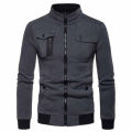 Aybeez - Stylish Patchwork Pocket Zipper Jacket For Men - Premium Quality and Fashionable men's Outerwear. 