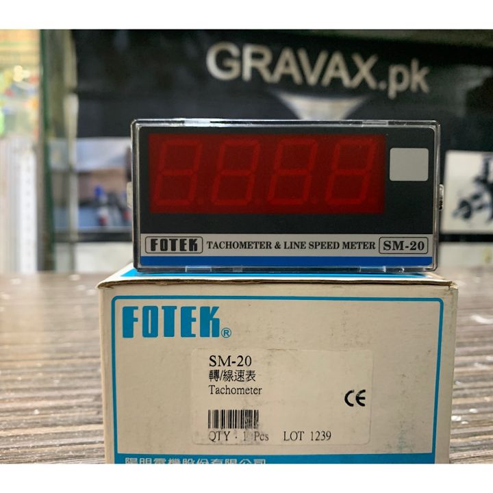 Fotek Sm-20 SM20 Tachometer & Line Speed Meter