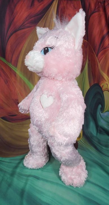 BUILD-A-BEAR%20PLUSH%20PINK%20CAT%20W/WHITE%20HEART%20~%20SOUND%2020%20STUFFED%20TOYS%20-%20Image%202