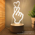 Cross-border supply 3D night light USB cartoon atmosphere table lamp ins new and unique creative gift lamp fashion bedside lamp. 