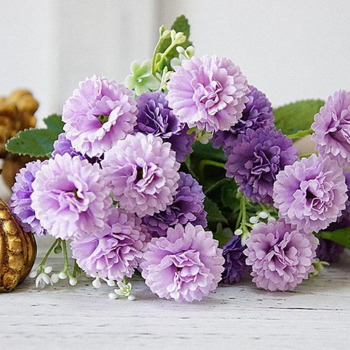 NS Collection-Artificial Lilac Silk Flowers Head Plant Bouquets Party Wedding Home Decor Purple