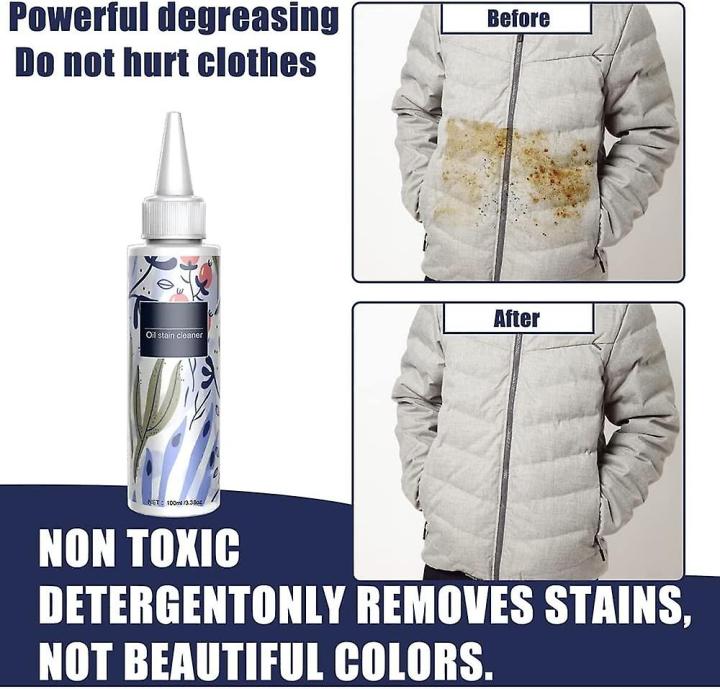 Ultimate Stain Remover for Clothes and Shoes - Erase Oil Stains with Ease - Emergency Stain Rescue: Powerful Clothes Stain Remover