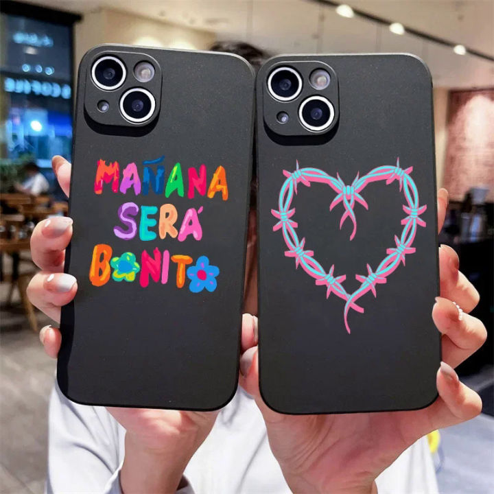 【Healer DingD】 Manana Sera Bonito Bichota Karol-G Phone Case for iPhone 15 14 13 12 11 Pro Max Mini 8 14 Plus SE X XR Xs Max Black Silcon Cover