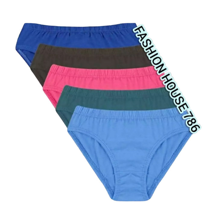 Fashion House 786 Pack Of 5 - Panties For Girl Soft Cotton Panties - Comfortable And Stylish Cotton Jersey Underwear Set