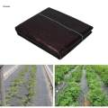Durable Black Soil Barrier Landscape Fabric with Grid Strips Heavy Duty. 