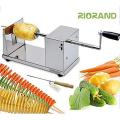 High Quality Stainless Steel Potato Slicer Manual Curly Potato Chips Vegetable Spiral Twister Cutter Machine. 