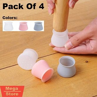 Pack of 4) Furniture Silicon Protection Cover,Silicone Chair Table