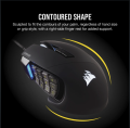 Corsair SCIMITAR RGB ELITE Gaming Mouse For MOBA, MMO - 18,000 DPI - 17 Programmable Buttons - iCUE Compatible - Black. 