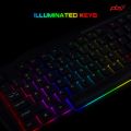 Backlit Pro Gaming Keyboard - Full 104-Key Tactile USB 2.0 Wired Keyboard with RGB LED Rainbow Backlight. 